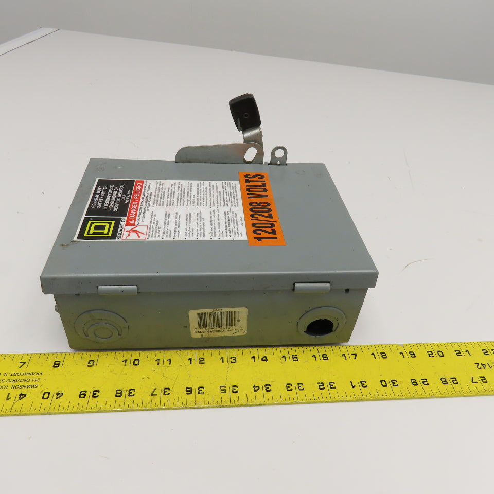 Square D D321N 30A 240V Fusible Safety Disconnect Switch