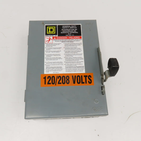 Square D D321N 30A 240V Fusible Safety Disconnect Switch
