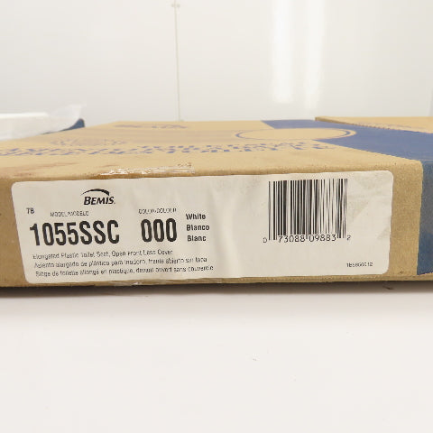 Bemis 1055SSC Open Front Elongated White Plastic Toilet Seat Lot Of 3
