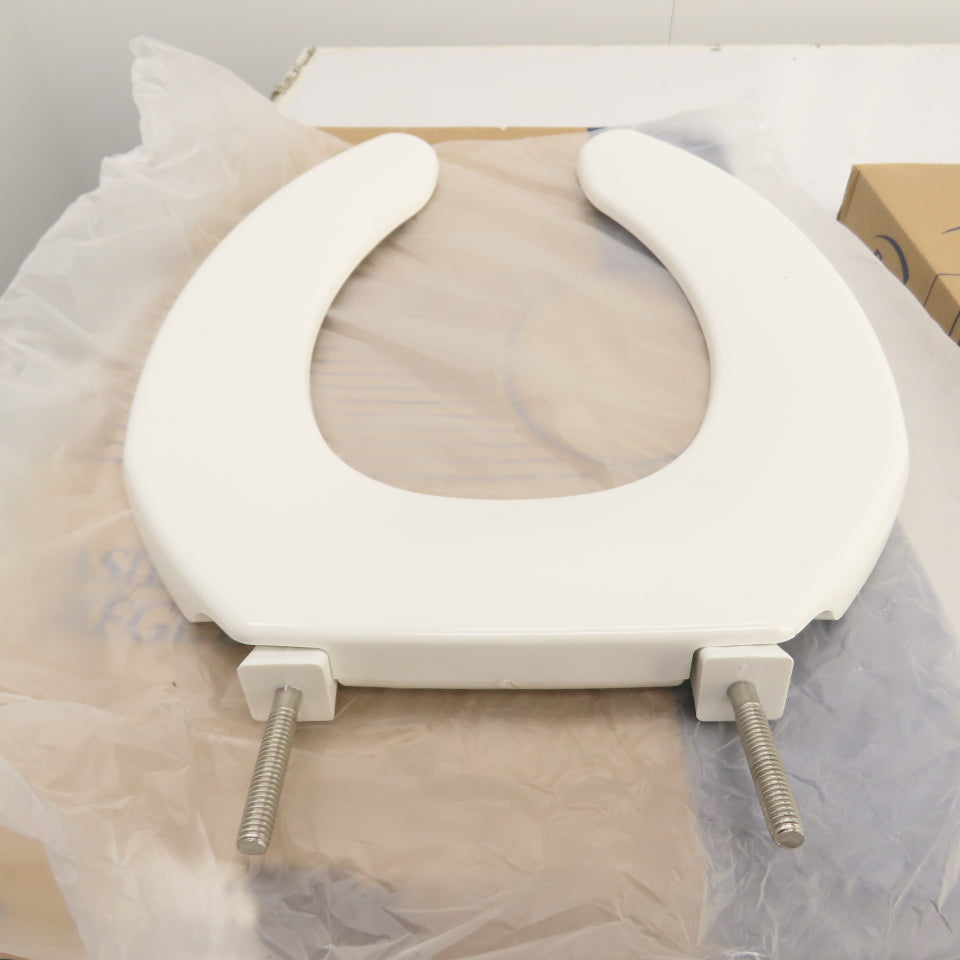Bemis 1055SSC Open Front Elongated White Plastic Toilet Seat Lot Of 3