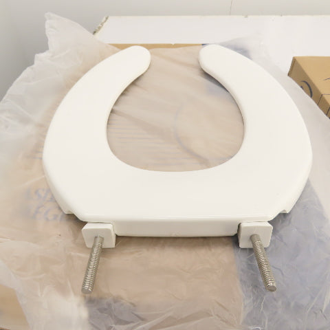 Bemis 1055SSC Open Front Elongated White Plastic Toilet Seat Lot Of 3