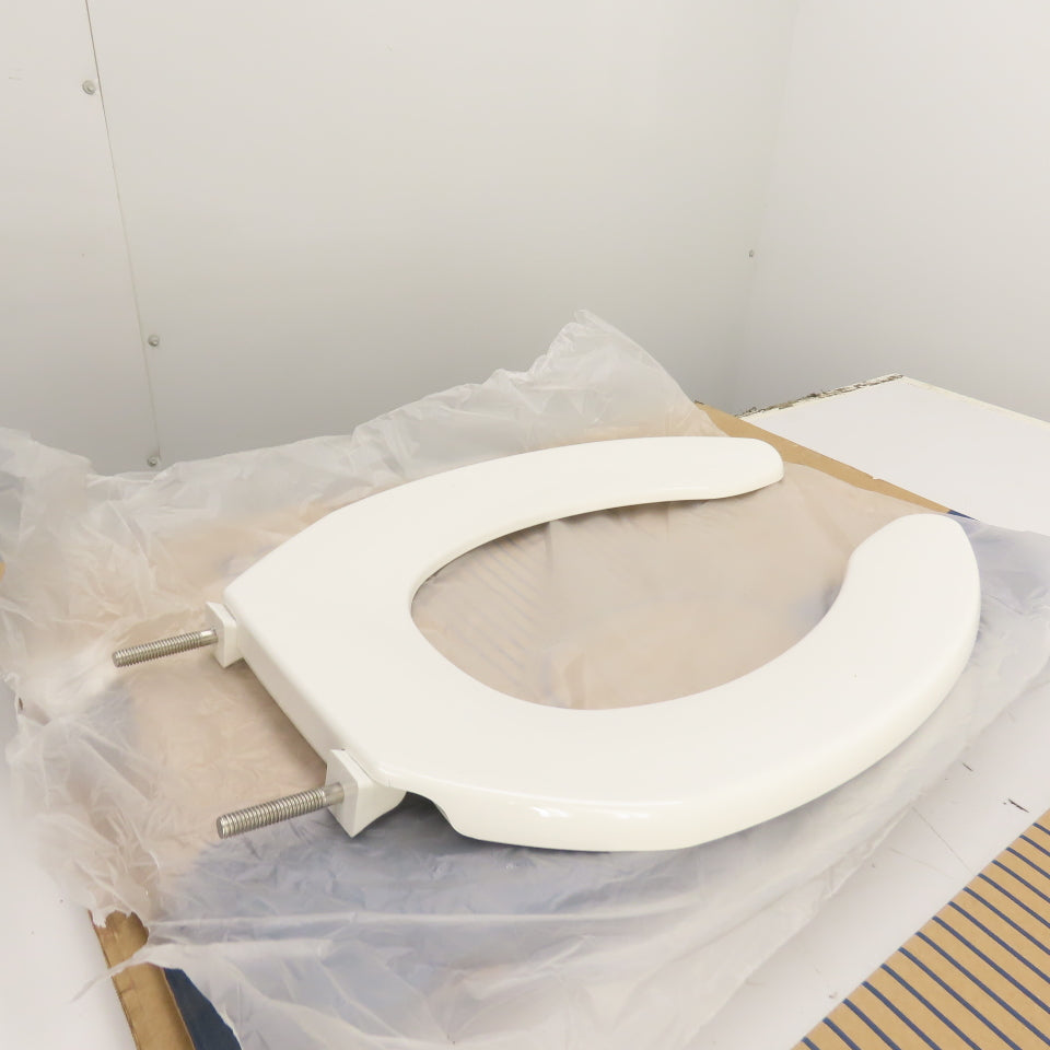 Bemis 1055SSC Open Front Elongated White Plastic Toilet Seat Lot Of 3
