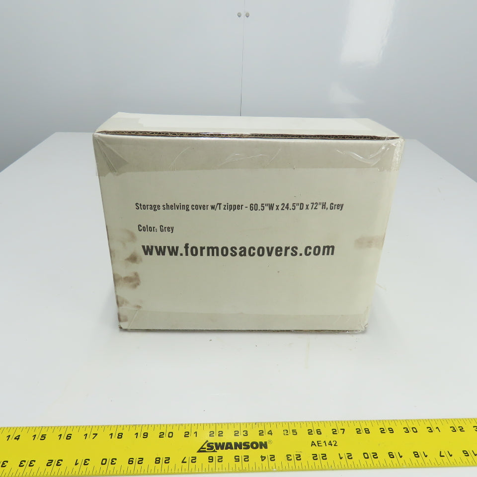 Formosa covers 60.5" W x 24.5" D x 72" H Storage Shelving Cover W/ T Zipper Grey