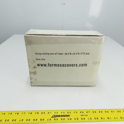Formosa covers 60.5" W x 24.5" D x 72" H Storage Shelving Cover W/ T Zipper Grey