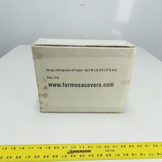 Formosa covers 60.5" W x 24.5" D x 72" H Storage Shelving Cover W/ T Zipper Grey