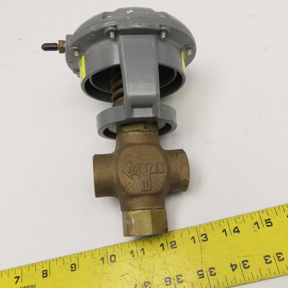 Johnson Controls V-3000-1 1/2" NPT Bronze 3 Way Air Switching Valve 25PSI