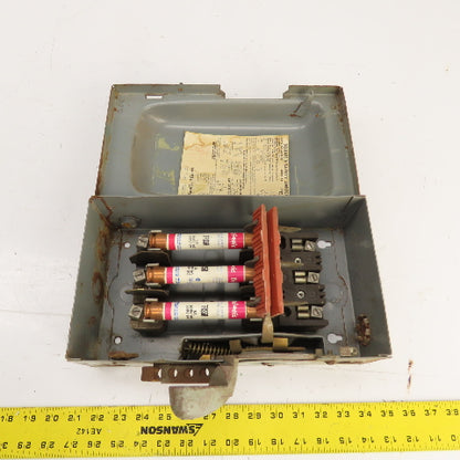 Square D H-361 30A 600V Heavy Duty Fusible Safety Disconnect Switch 15HP 3-Pole