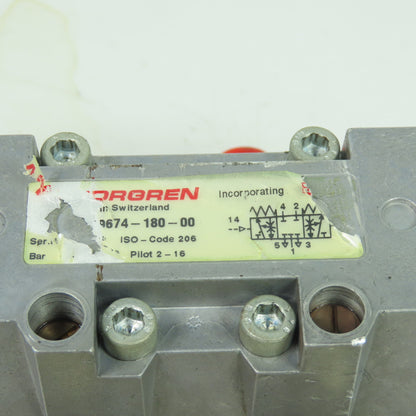Norgren SXP9674-180-00 5/3 Way Pneumatic Solenoid Valve 1/2" NPT