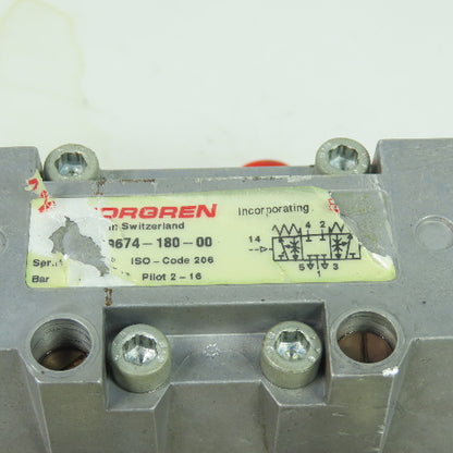 Norgren SXP9674-180-00 5/3 Way Pneumatic Solenoid Valve 1/2" NPT
