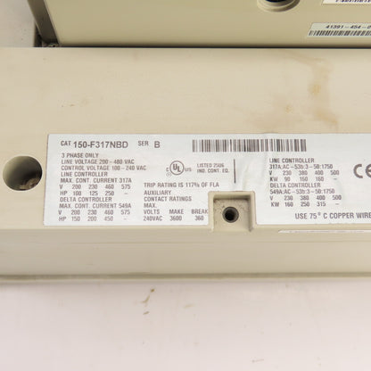 Allen Bradley 150-F317NBD SMC-Flex Smart Motor Controller 250HP (PARTS/REPAIR)