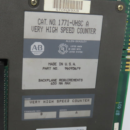 Allen Bradley 1771-VHSC Ser A FW B Very High Speed Counter Module