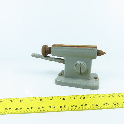 Unknown Make/Model Lathe Tailstock W/Dead Center 4" Centerline Quick Release