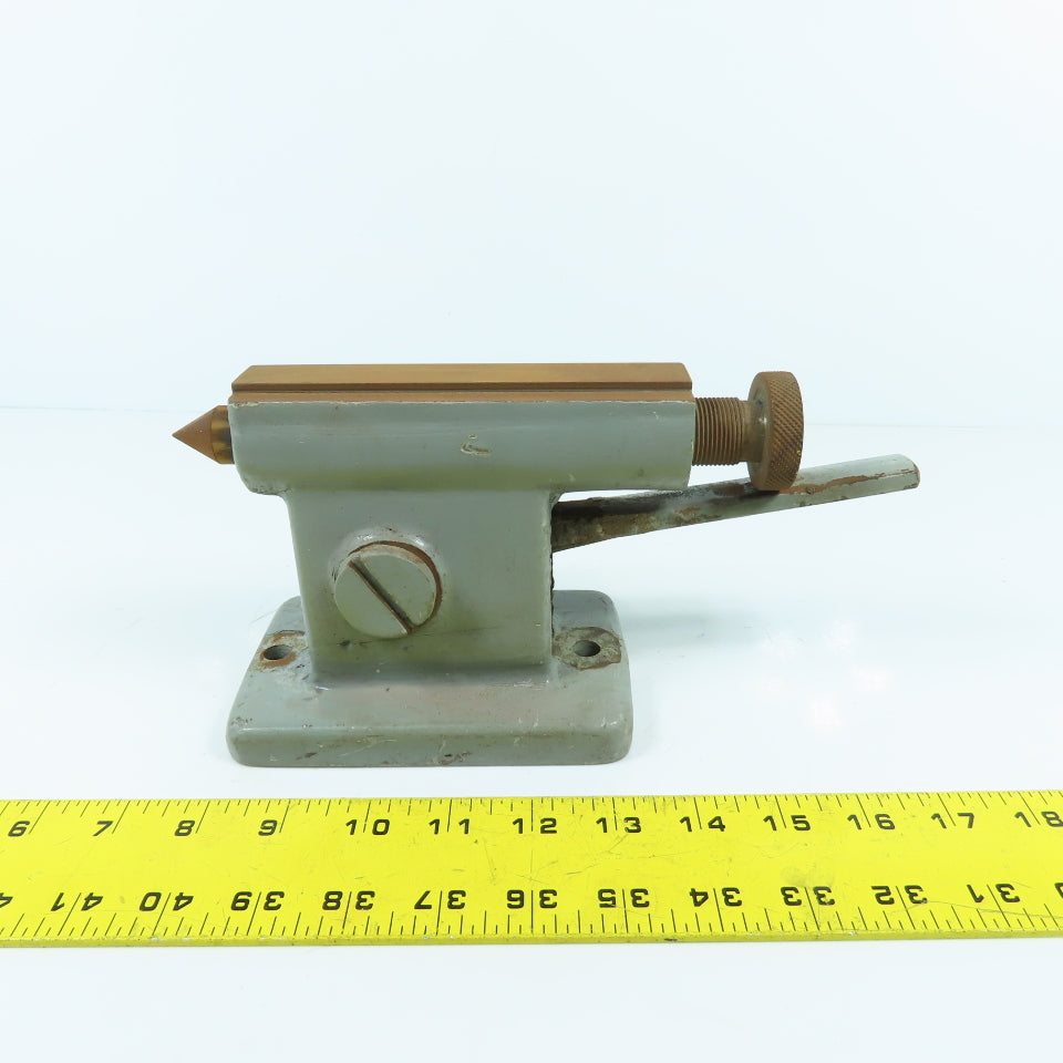 Unknown Make/Model Lathe Tailstock W/Dead Center 4" Centerline Quick Release