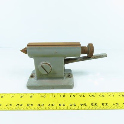 Unknown Make/Model Lathe Tailstock W/Dead Center 4" Centerline Quick Release