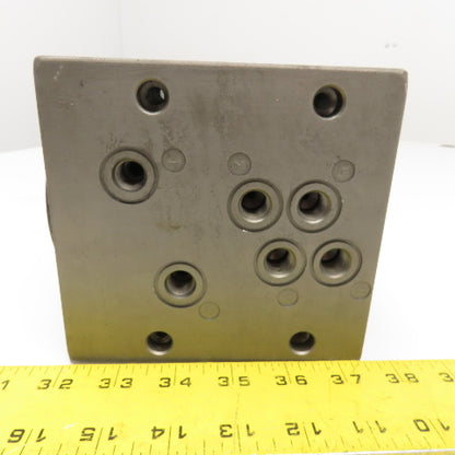 6 Port Aluminum Hydraulic Rotary Union Manifold Right Angle G1/4