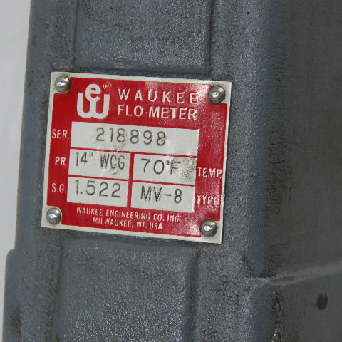 Waukee MV-8 Flow Meter 14" WCG70°F 1.522SG 0-150CFH