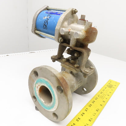 Jamesbury ST50E 2" Stainless Steel Ball Valve Kentrol Pneumatic Actuator