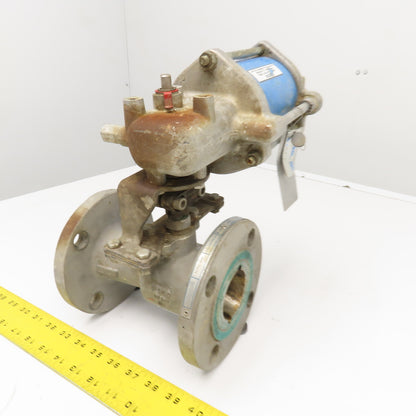 Jamesbury ST50E 2" Stainless Steel Ball Valve Kentrol Pneumatic Actuator
