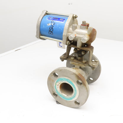 Jamesbury ST50E 2" Stainless Steel Ball Valve Kentrol Pneumatic Actuator