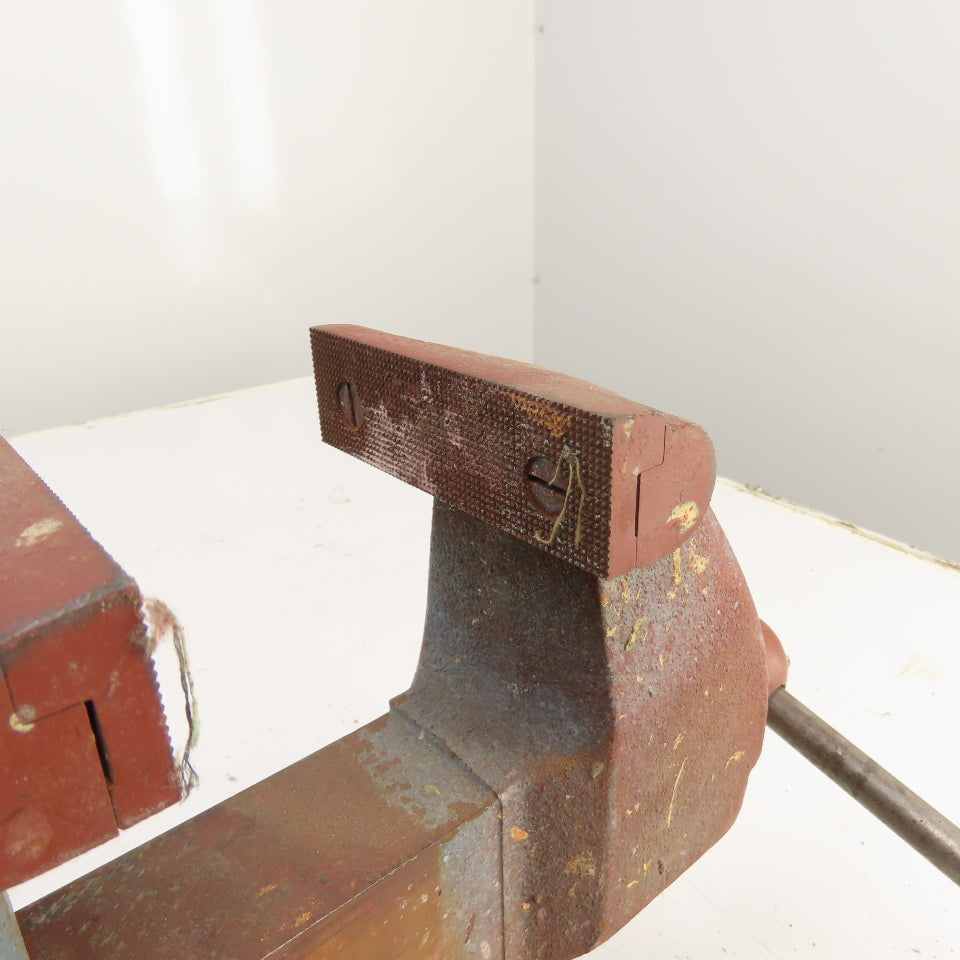 LS Starrett 924 Athol 4" Wide x 6" Open Swivel Base Bench Mount Machinists Vise