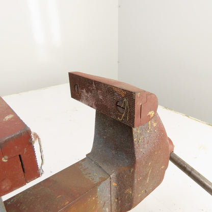 LS Starrett 924 Athol 4" Wide x 6" Open Swivel Base Bench Mount Machinists Vise