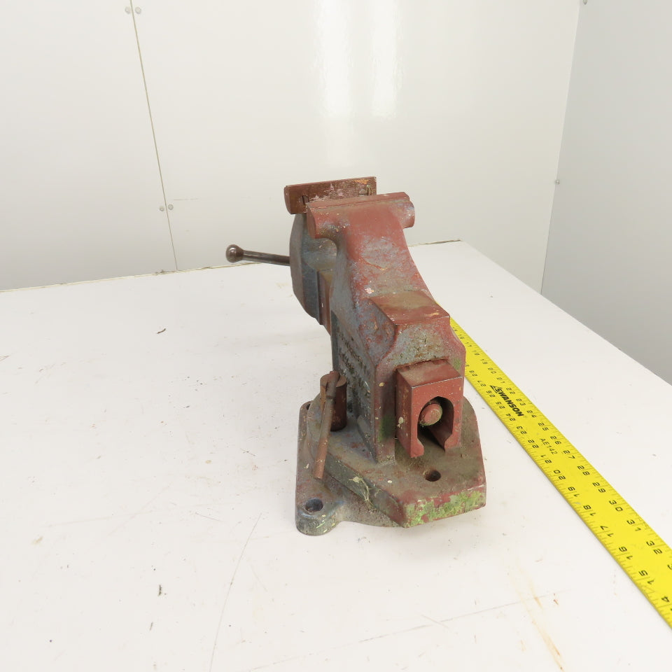 LS Starrett 924 Athol 4" Wide x 6" Open Swivel Base Bench Mount Machinists Vise