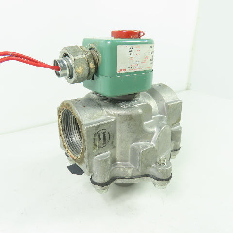 Asco 8215C073 Red-Hat 1-1/2" Solenoid Gas Valve 25PSI 50/60Hz 120V Coil