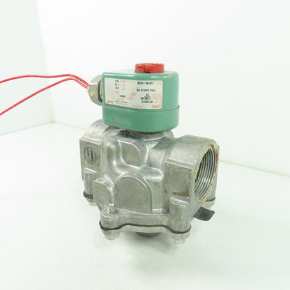 Asco 8215C073 Red-Hat 1-1/2" Solenoid Gas Valve 25PSI 50/60Hz 120V Coil