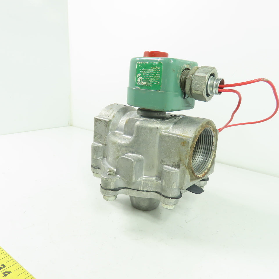 Asco 8215C073 Red-Hat 1-1/2" Solenoid Gas Valve 25PSI 50/60Hz 120V Coil