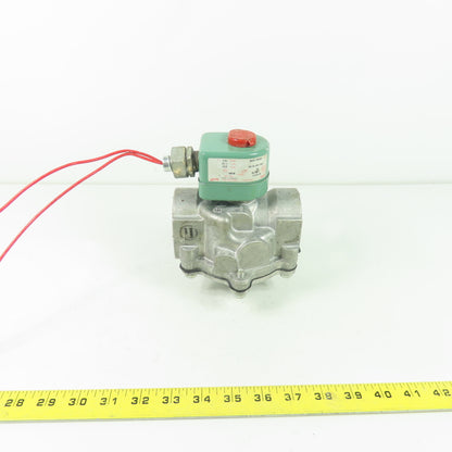 Asco 8215C073 Red-Hat 1-1/2" Solenoid Gas Valve 25PSI 50/60Hz 120V Coil