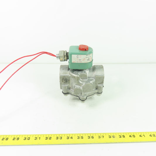 Asco 8215C073 Red-Hat 1-1/2" Solenoid Gas Valve 25PSI 50/60Hz 120V Coil