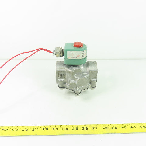 Asco 8215C073 Red-Hat 1-1/2" Solenoid Gas Valve 25PSI 50/60Hz 120V Coil