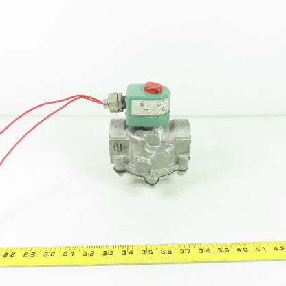 Asco 8215C073 Red-Hat 1-1/2" Solenoid Gas Valve 25PSI 50/60Hz 120V Coil
