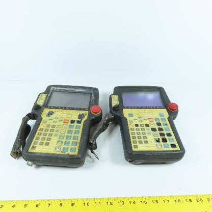 Fanuc A05B A20B-2000-0590 Robot Teach Pendant (Bad Overlay Parts/Repair Lot Of 2