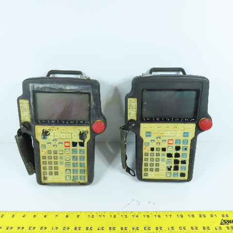 Fanuc A05B A20B-2000-0590 Robot Teach Pendant (Bad Overlay Parts/Repair Lot Of 2