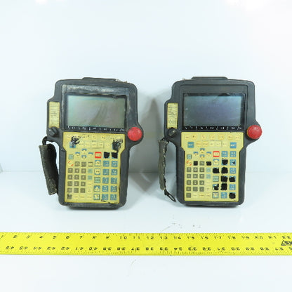 Fanuc A05B A20B-2000-0590 Robot Teach Pendant (Bad Overlay Parts/Repair Lot Of 2