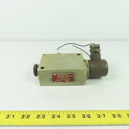 Teledyne 961-A 3/4 D2 110VAC Solenoid Valve 60Cyc 1500PSI 16.5W