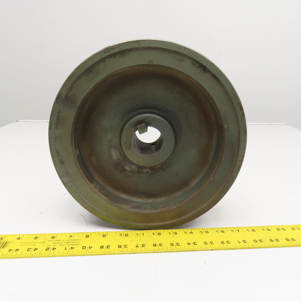 11.4" OD x 3-5/16" Wide 3 Groove Belt Pulley 1-5/8" Bore C Belt