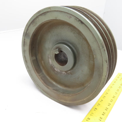 11.4" OD x 3-5/16" Wide 3 Groove Belt Pulley 1-5/8" Bore C Belt