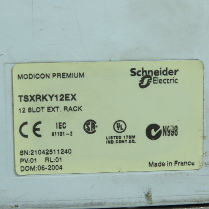 Schneider TSXRKY12EX Modicon Premium 12-Slot Extension Rack