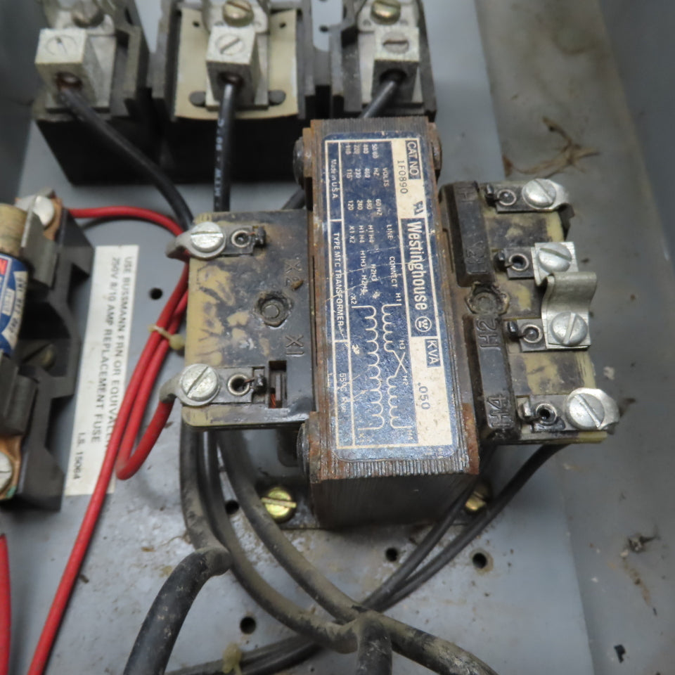 Westinghouse A204S1AAABLT Size 1 Fusible Combination Motor Starter 10HP 120V Coi