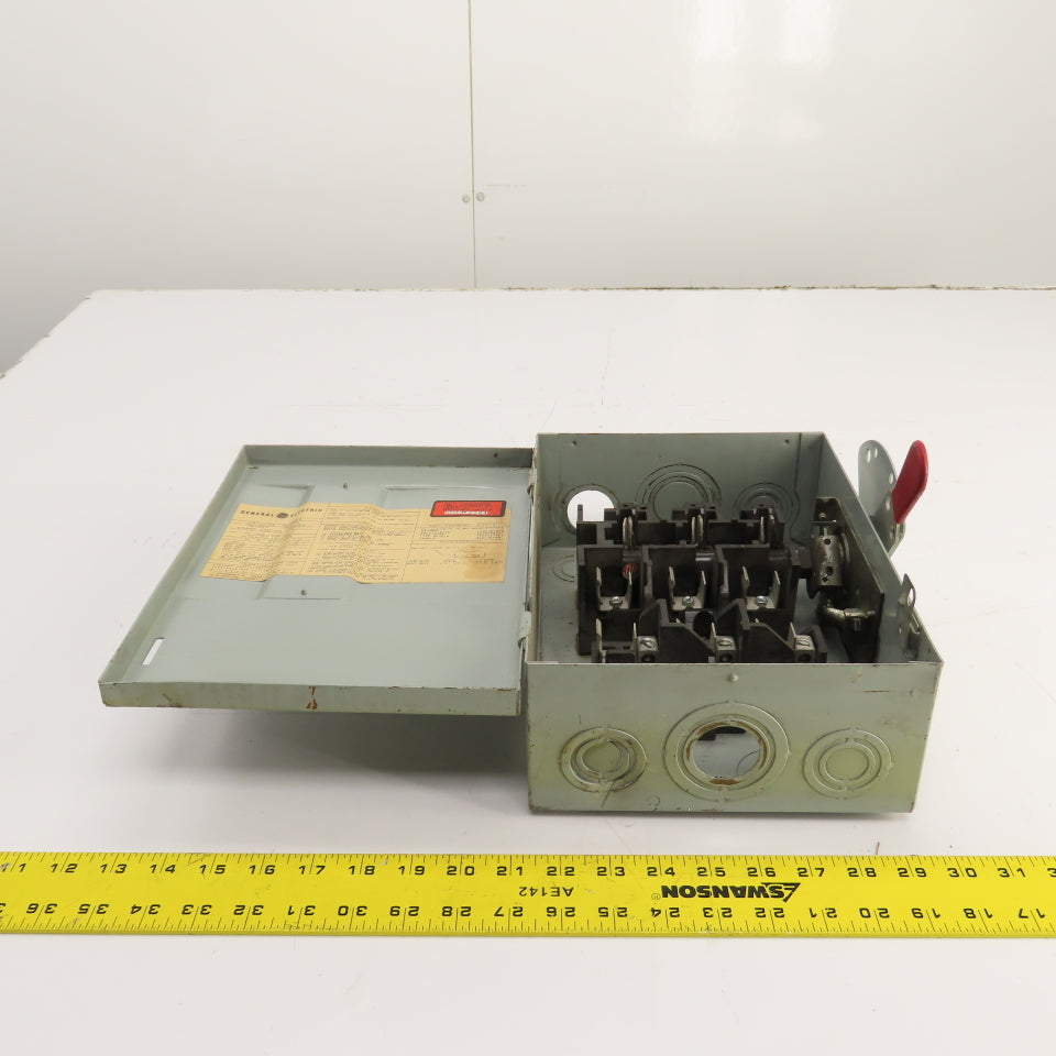 General Electric TG4322 60A 240V Fusible Safety Disconnect Switch 15HP 3-Pole