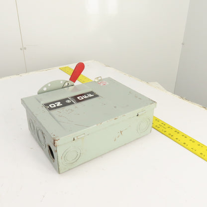 General Electric TG4322 60A 240V Fusible Safety Disconnect Switch 15HP 3-Pole