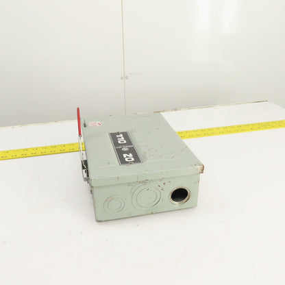 General Electric TG4322 60A 240V Fusible Safety Disconnect Switch 15HP 3-Pole