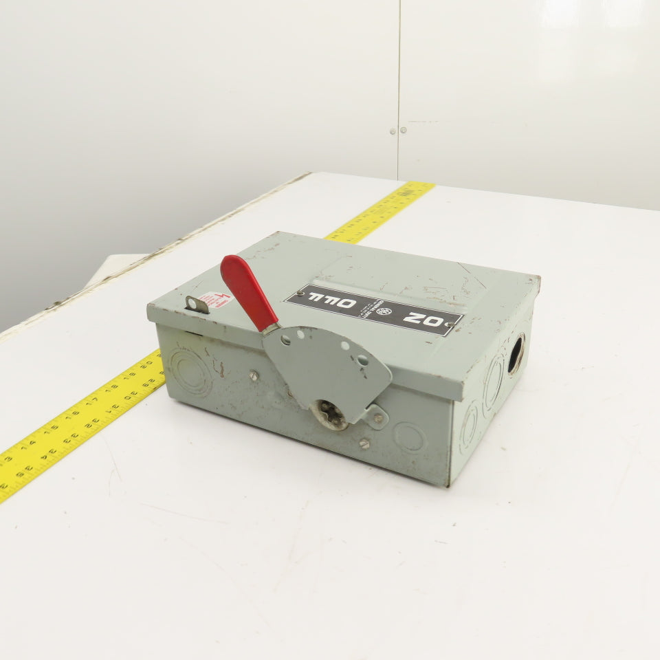 General Electric TG4322 60A 240V Fusible Safety Disconnect Switch 15HP 3-Pole