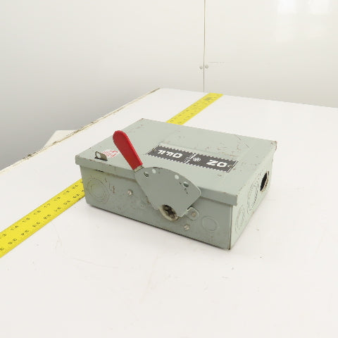 General Electric TG4322 60A 240V Fusible Safety Disconnect Switch 15HP 3-Pole