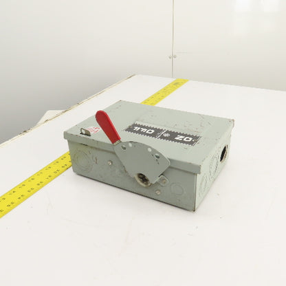 General Electric TG4322 60A 240V Fusible Safety Disconnect Switch 15HP 3-Pole