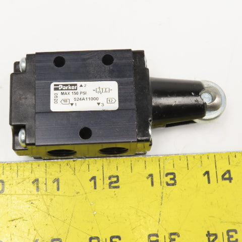 Parker 524A11000 3/2 Position Cam Roller Pneumatic Limit Switch Valve