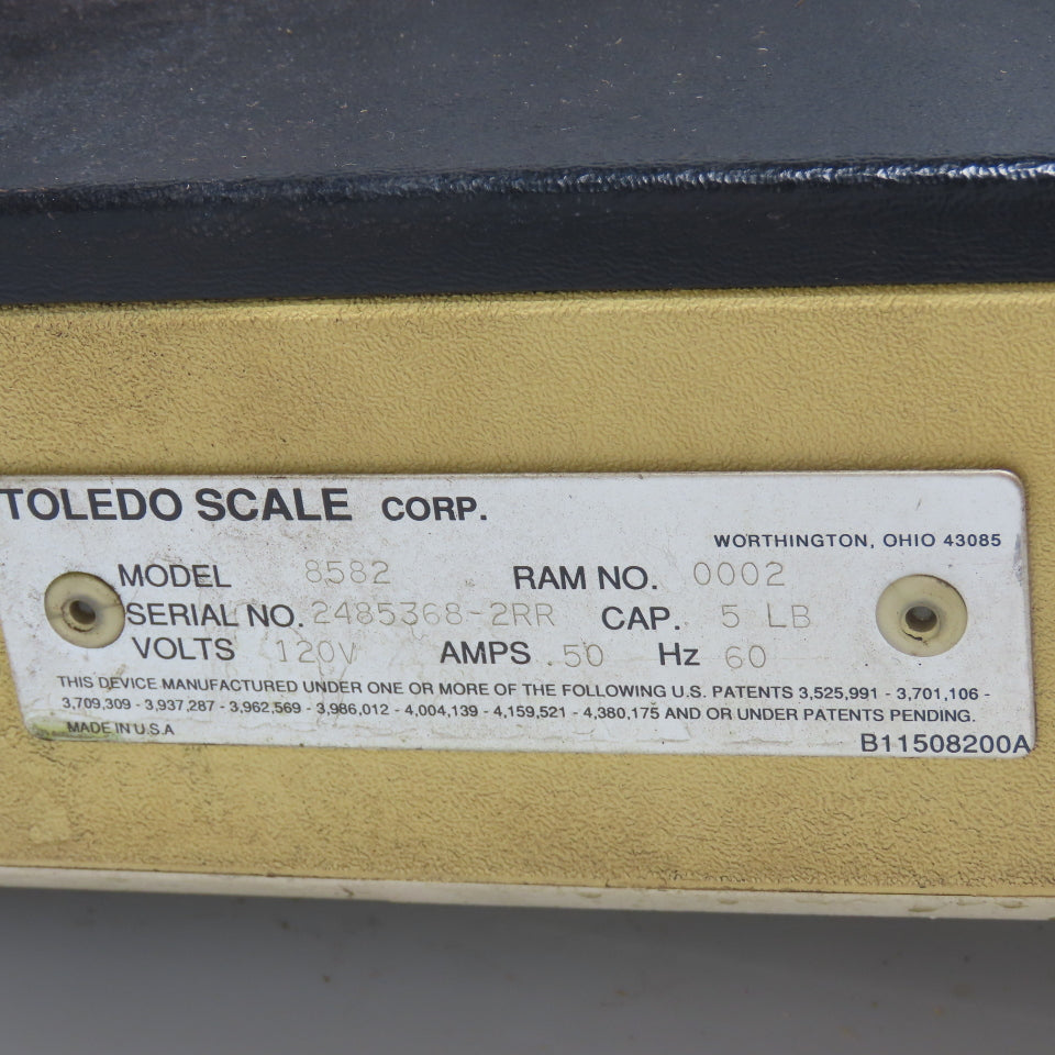 Toledo Scale Corp. Model 8582 5LB Capacity Counting Scale 120VAC