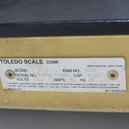 Toledo Scale Corp. Model 8582 5LB Capacity Counting Scale 120VAC